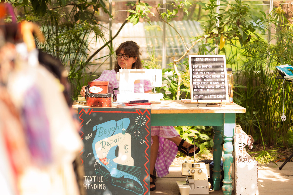 Clothing Repair Pop Up at Fish Bin Flea Market | Beyond Repair | Falmouth